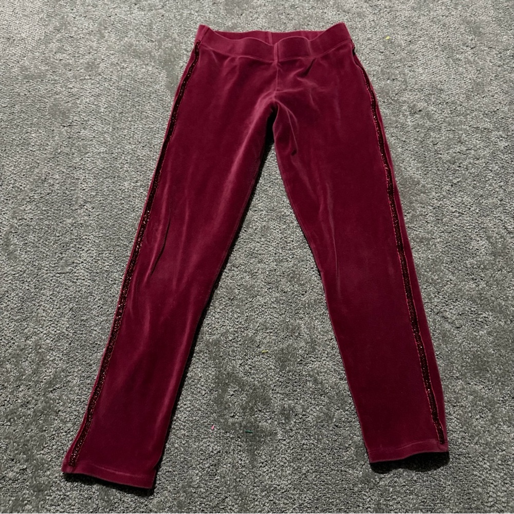 Boden young girls super soft pants with sparkly racing stripes up sides 11-12